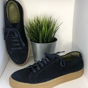 Inkerman Charlie Suede Lace Up Casual Sneakers Navy Blue Size‎ 38